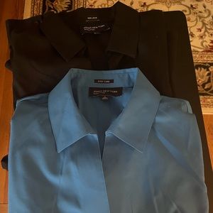Women’s Jones New York signature, 2 long sleeve, blouses, size large